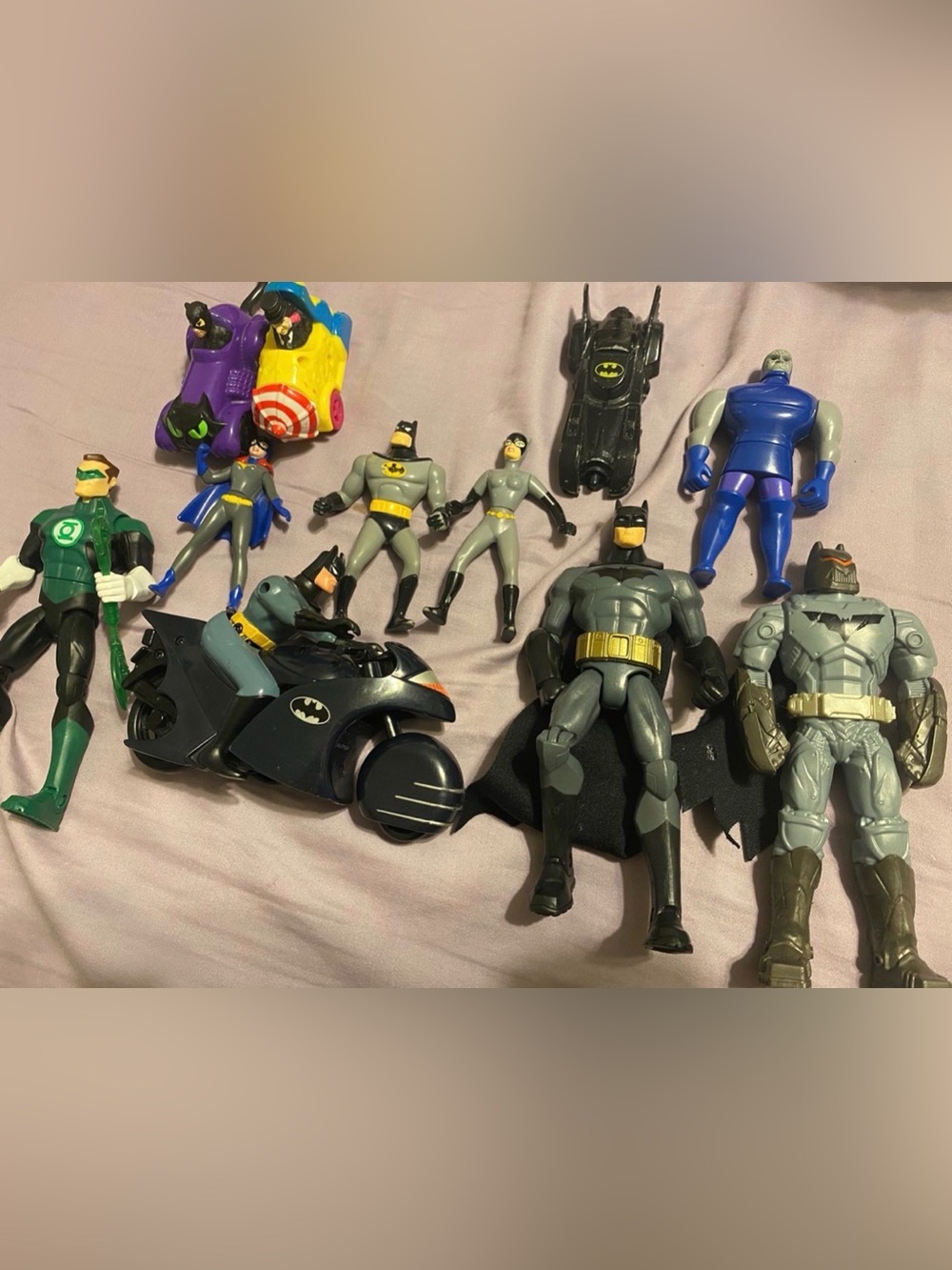 Large Lot Of Batman DC Comics McDonald's Toys And Action Figures Set Of 11